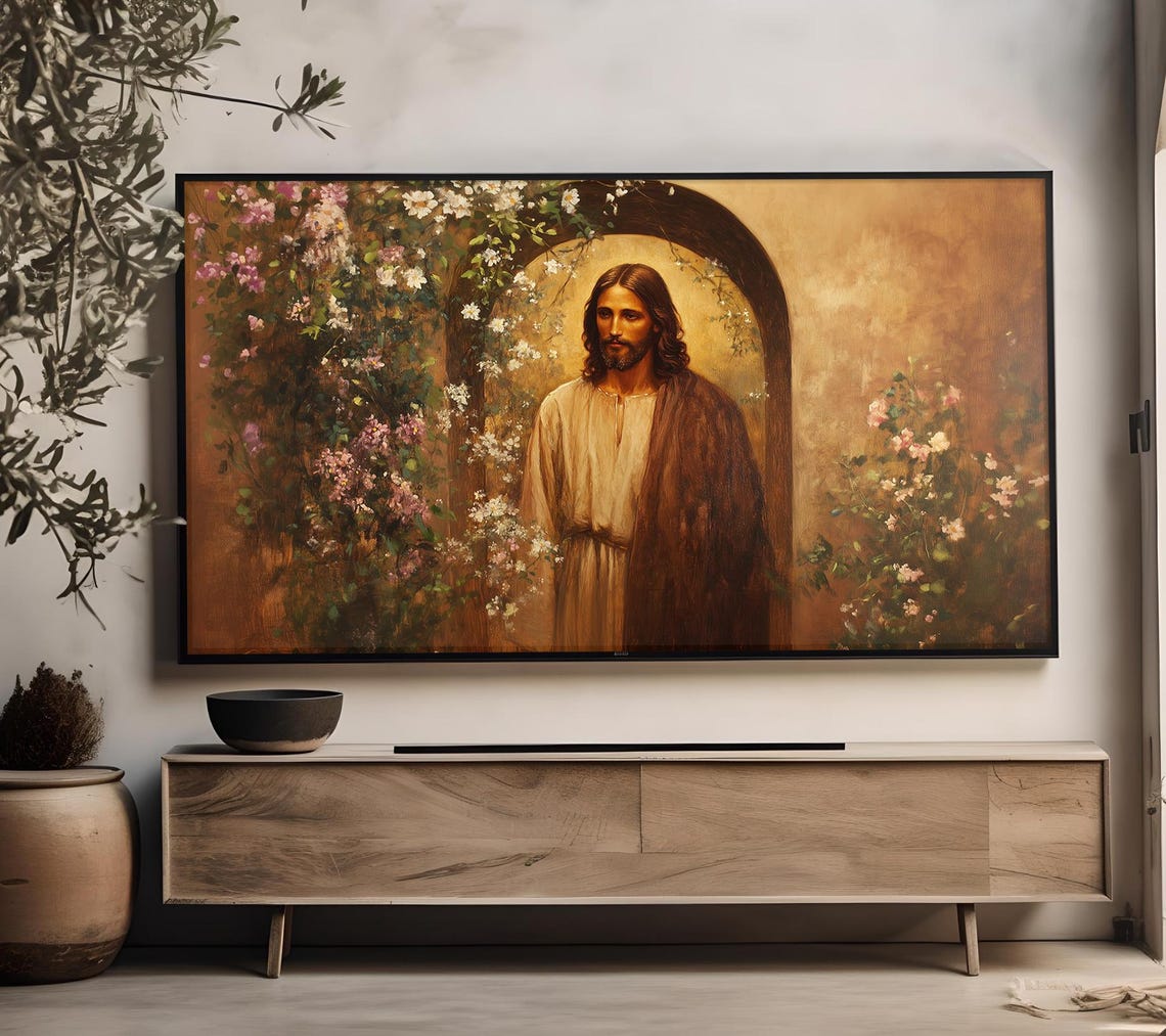 Jesus Christ Spring Garden Archway Easter Religious Faith Poster - Image 4
