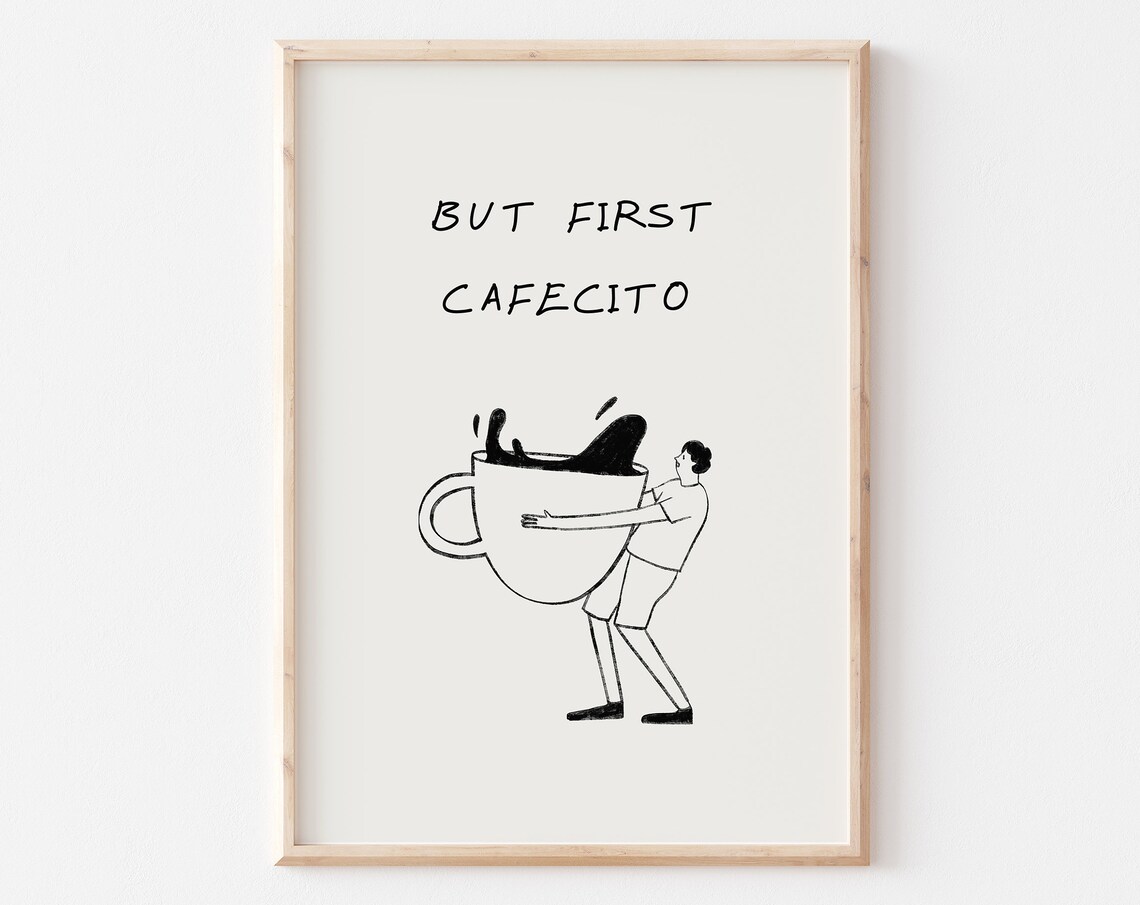 Spanish Coffee Cafecito Poster, Minimalist Kitchen Decor - Image 5