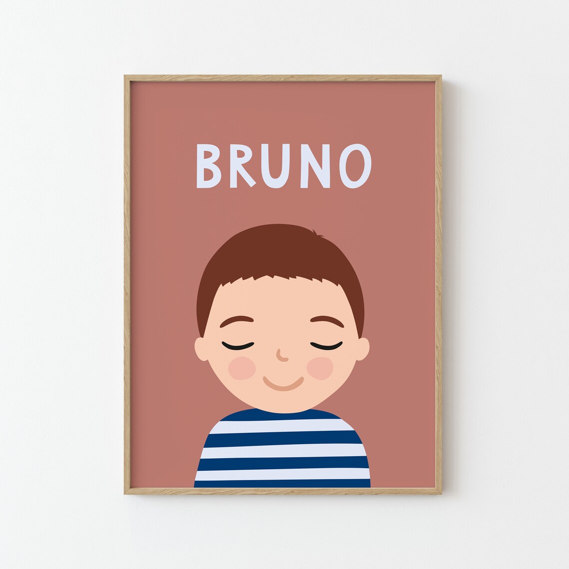 Personalized Boy Portrait, Nursery Kids Art Print - Image 2