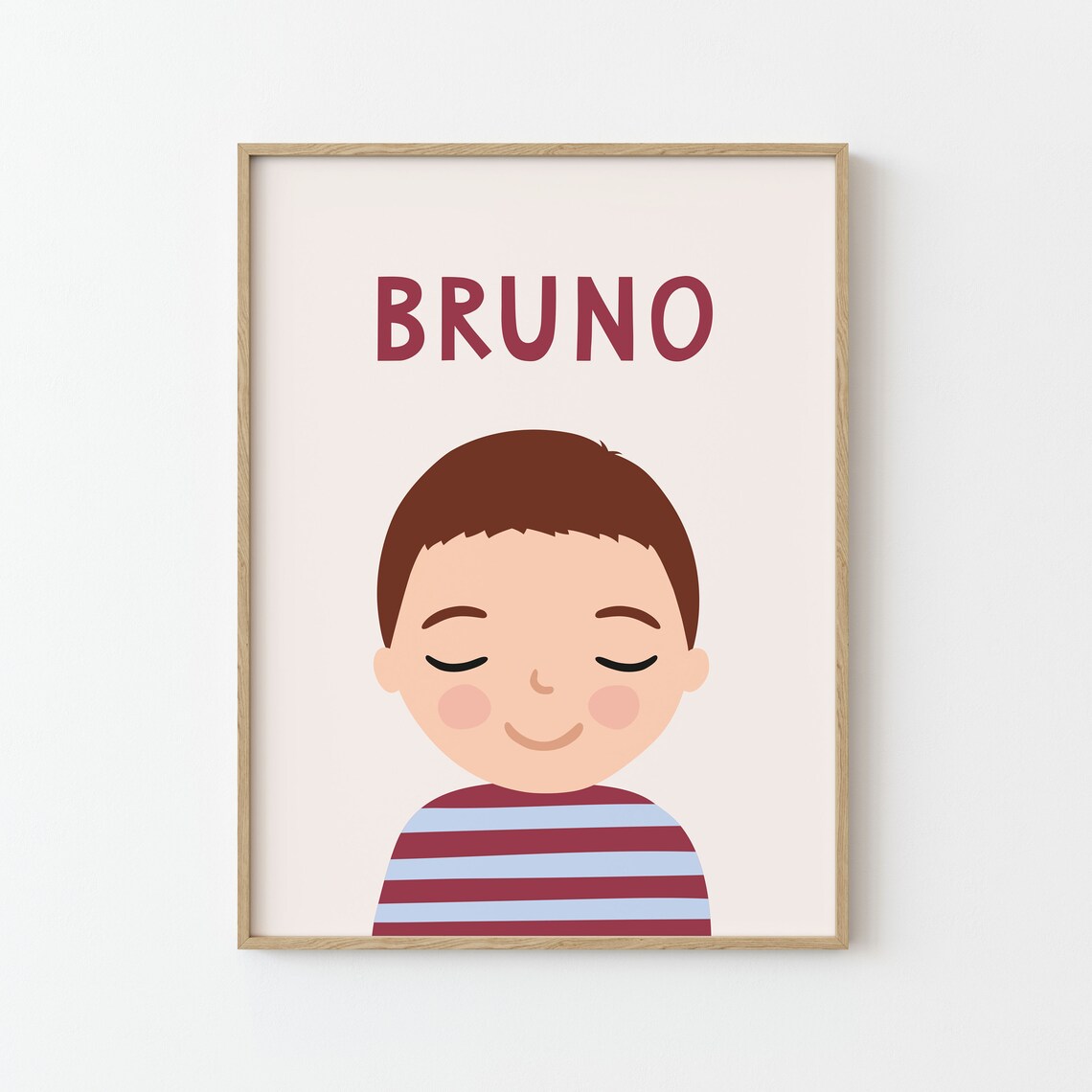 Personalized Boy Portrait Kids Room Illustration Poster - Image 2