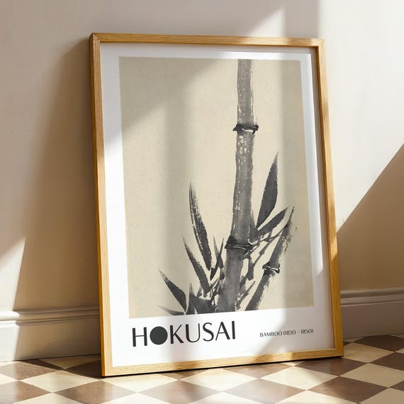 Katsushika Hokusai Japanese Bamboo, Ukiyo-E Art Print