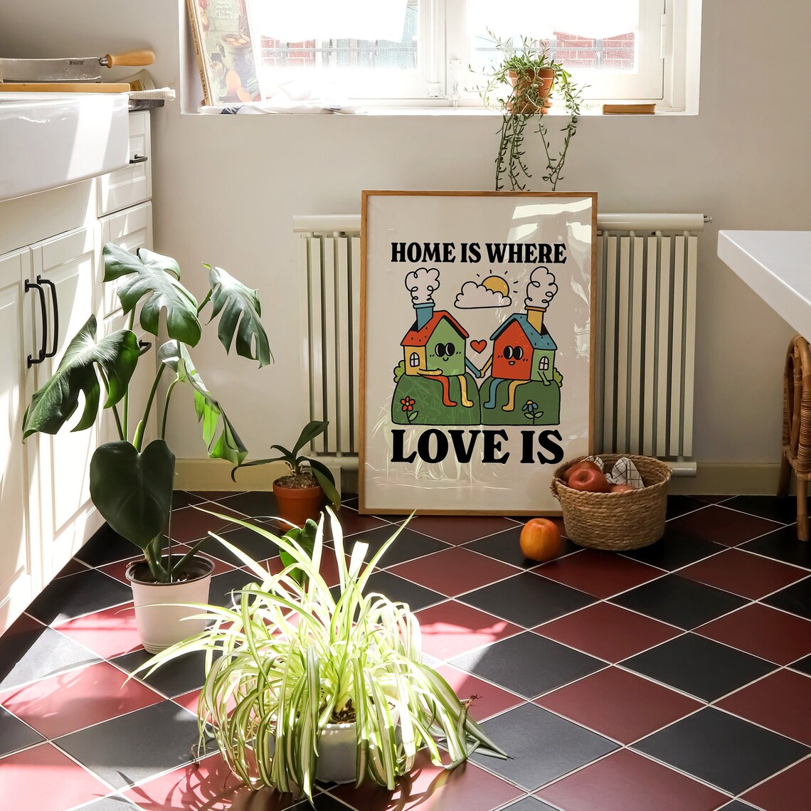 Home Sweet Home Rainbow Print, Maximalist Nursery Art Print - Image 3
