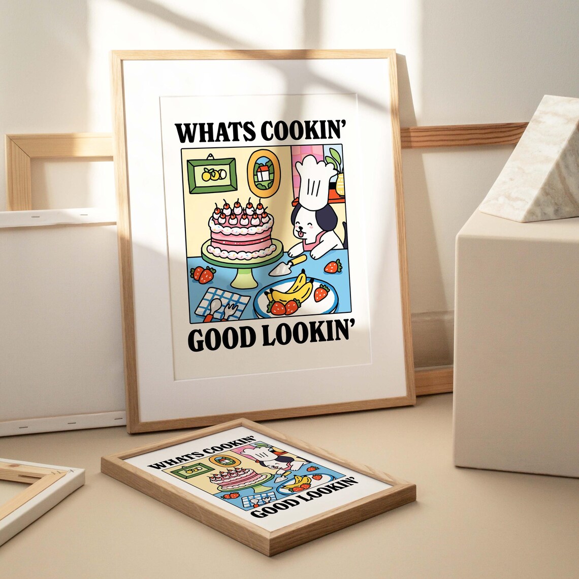 Whats Cookin Good Lookin Dog Kitchen Decor Art Print - Image 3
