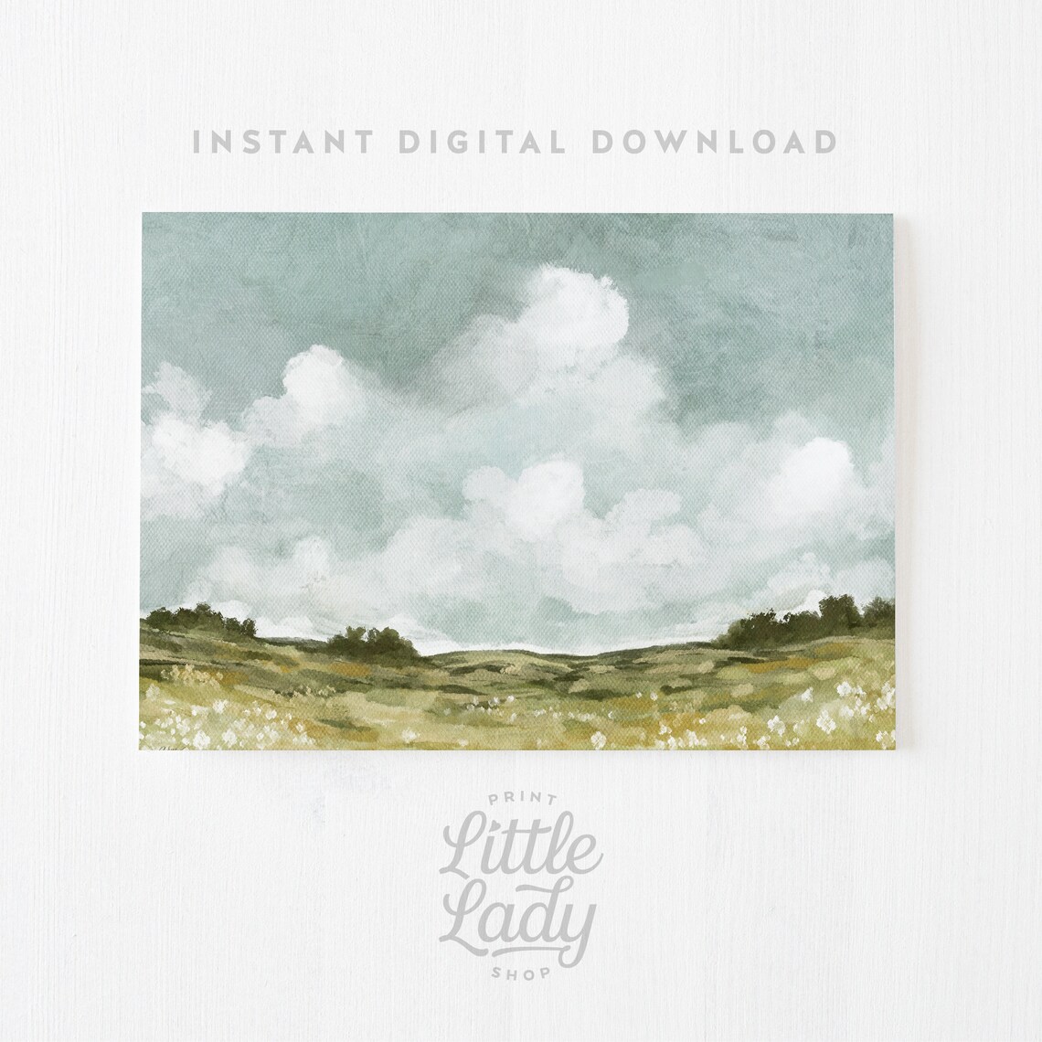 Country Spring Landscape, Vintage Inspired Art Print - Image 3