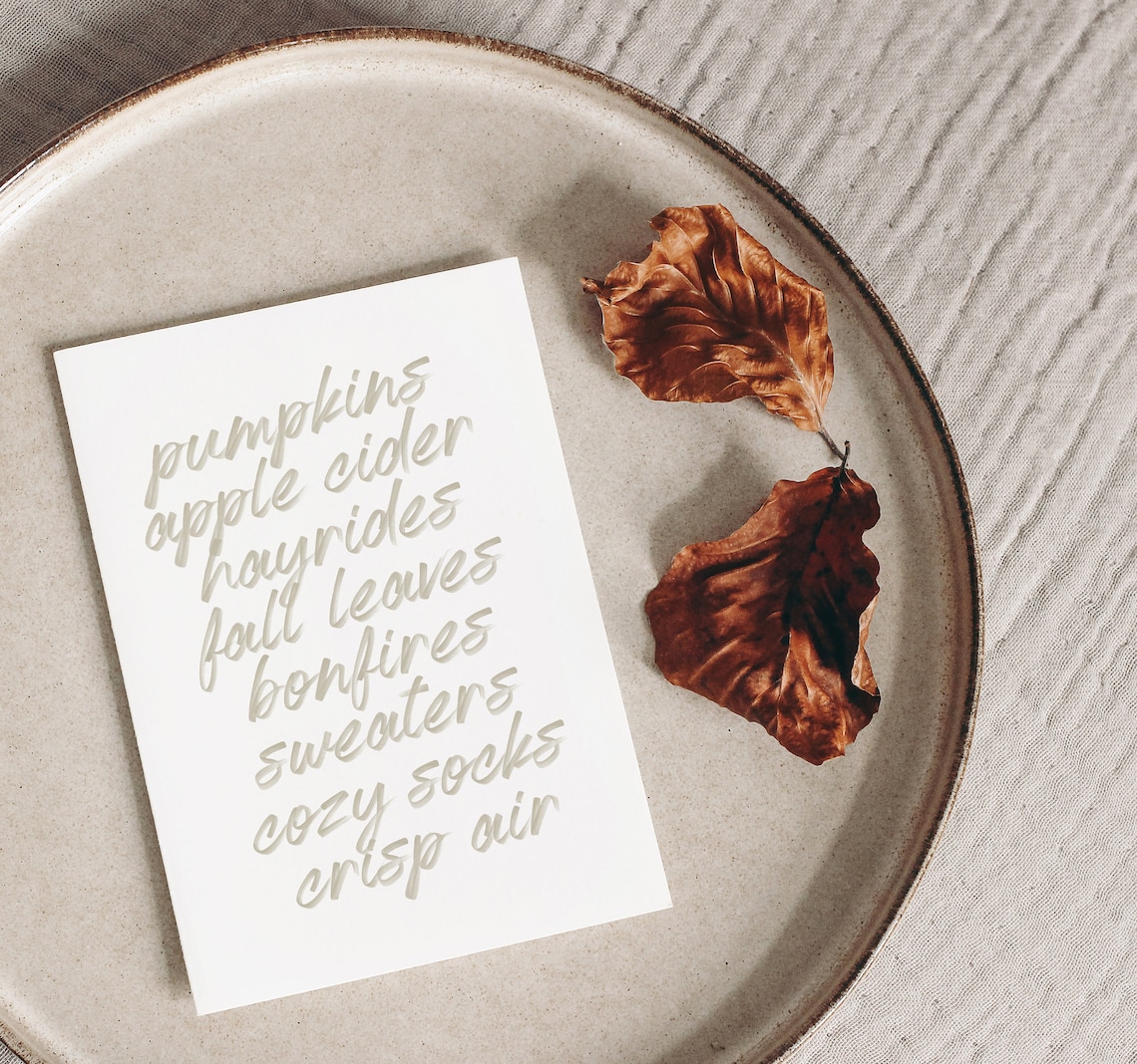 Neutral Fall Wall Art, Modern Autumn Print - Image 3