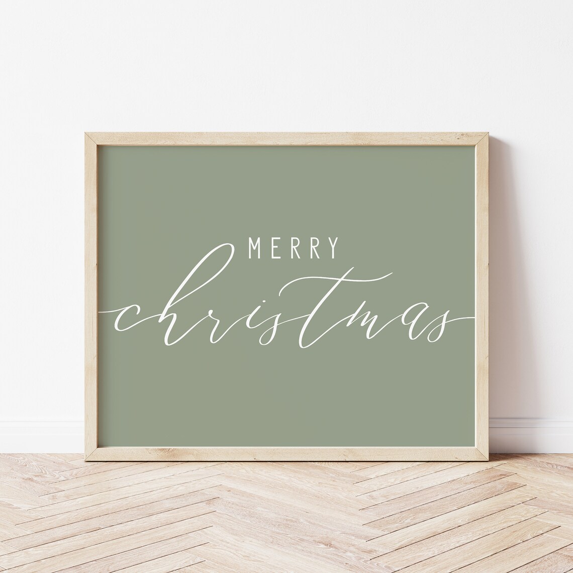 Merry Christmas Holiday Poster, Mantel Decor - Image 2