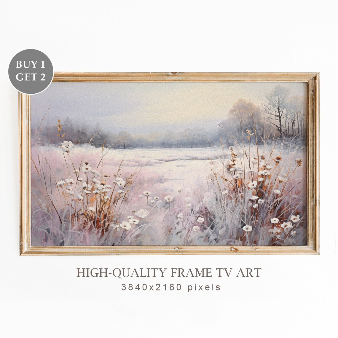 Winter TV Christmas Wildflower Art Print