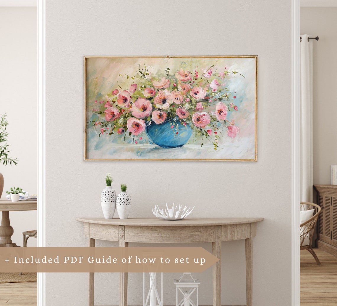 Mothers Day Frame Tv Art Still Life Floral Mothers Day Painting Summer Farmhouse Wall Art Mothers Day Tv Screensaver - Image 3