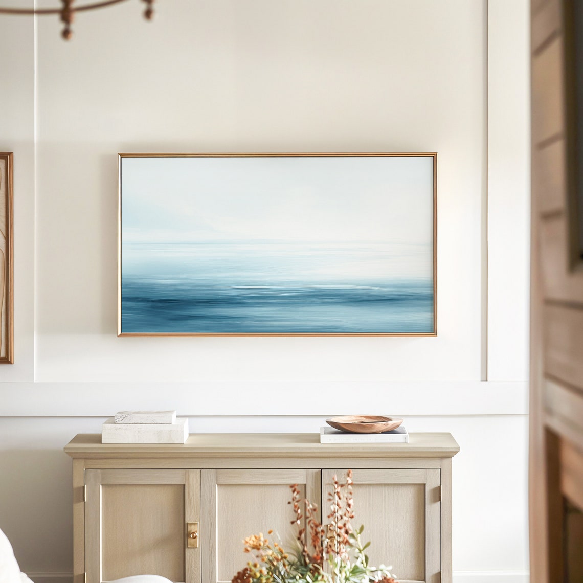Abstract Ocean Horizon Minimalist Blue Gradient Seascape Poster - Image 4