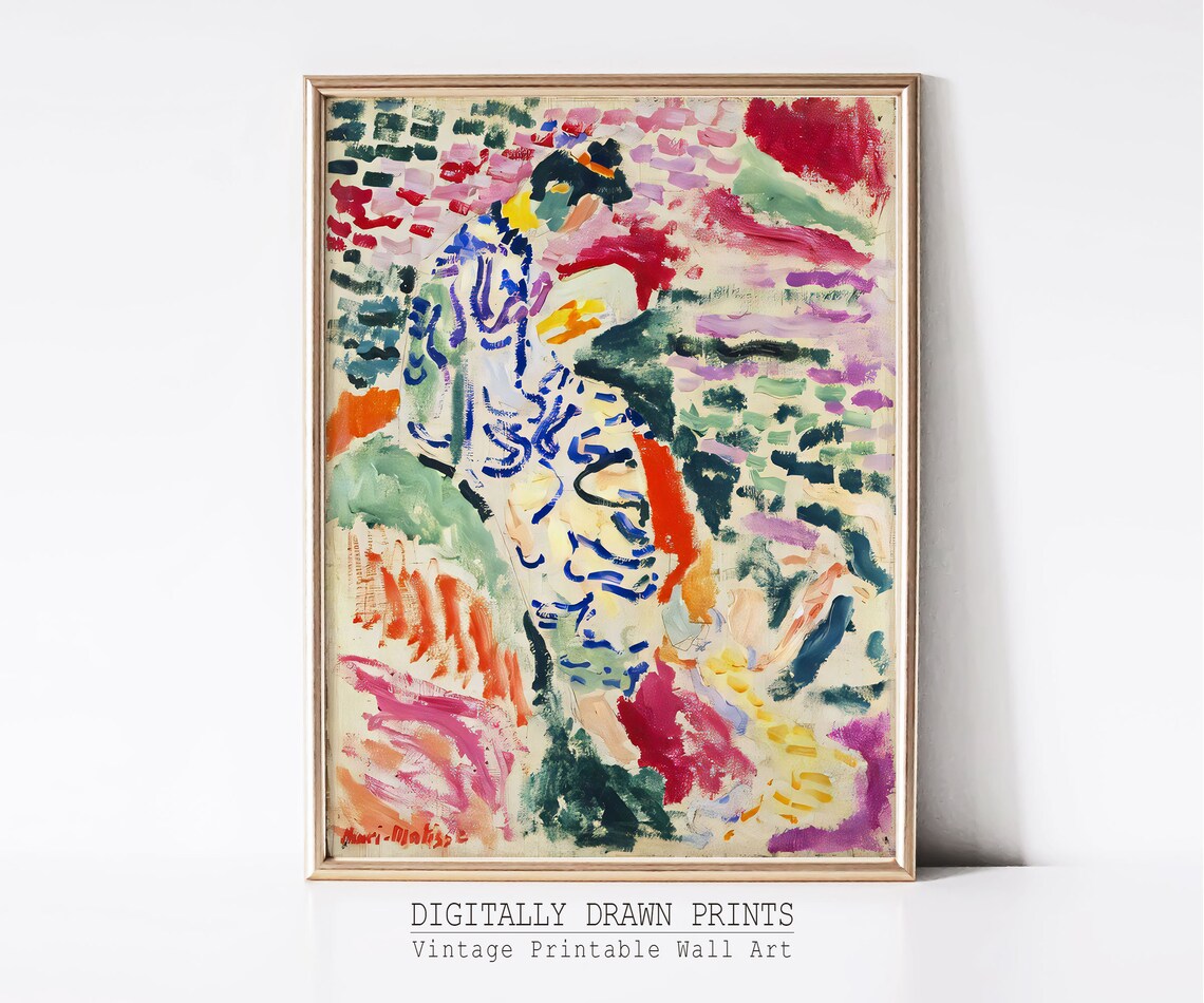 Henri Matisse Japanese Woman by Water Fauvist Colorful Art Print - Image 2