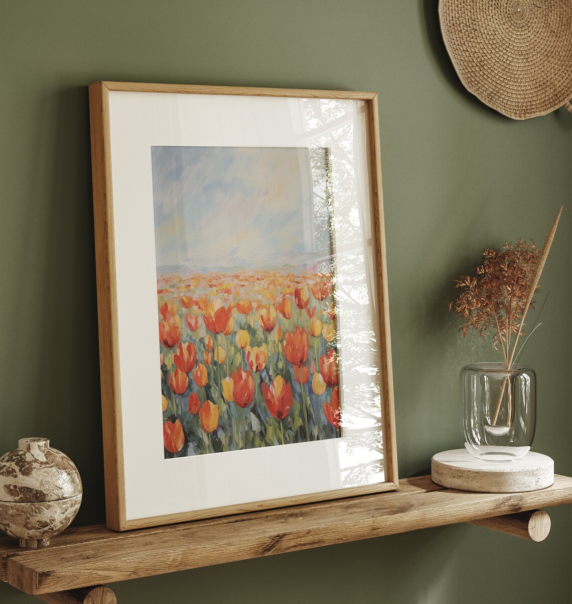 Spring Tulips Oil Painting, Farmhouse Floral Art Print - Image 2