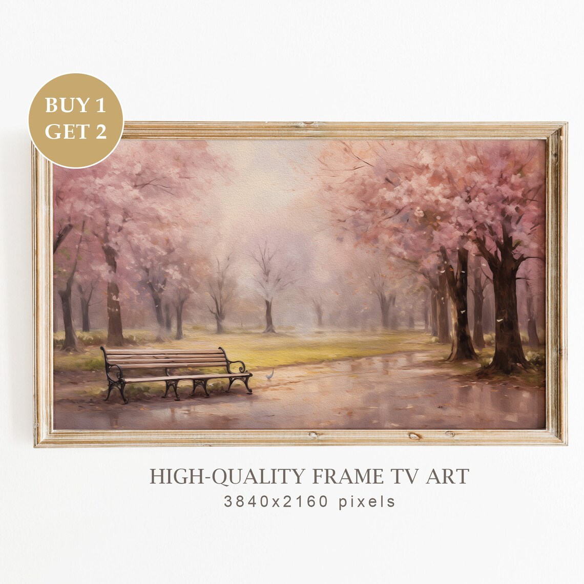 Spring City Landscape Oil Painting Art Print