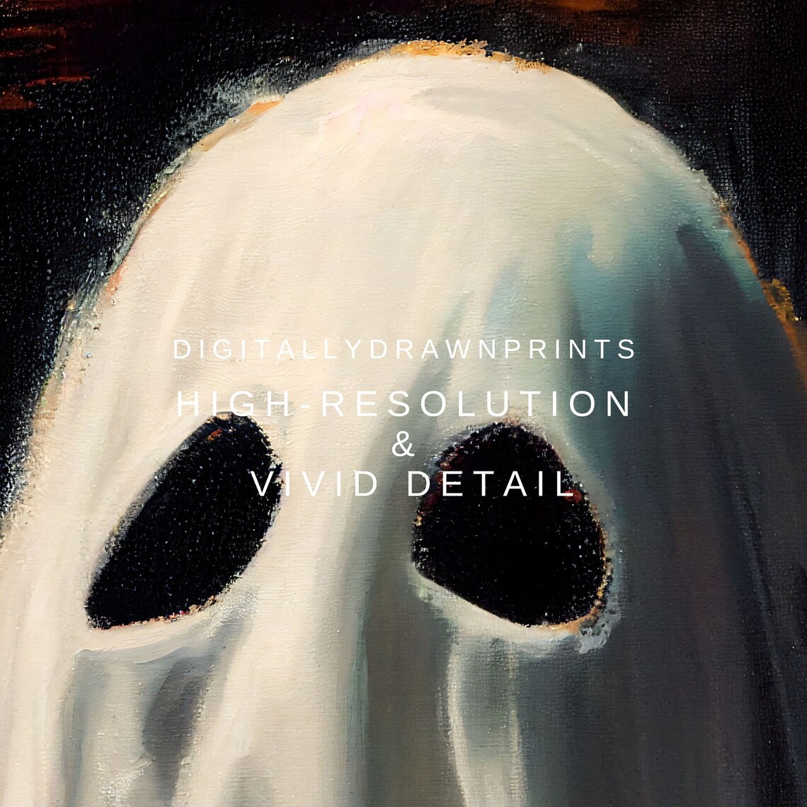 Halloween Wall Art Scary Ghost Dark Academia Wall Art Moody Halloween Print Dark Art - Image 2