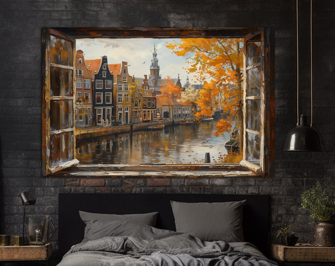 Window To Amsterdam Art Print, Netherlands View - Image 2
