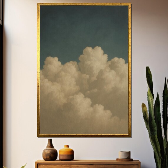 Towering Cumulus Cloudscape Painting, Serene Sky