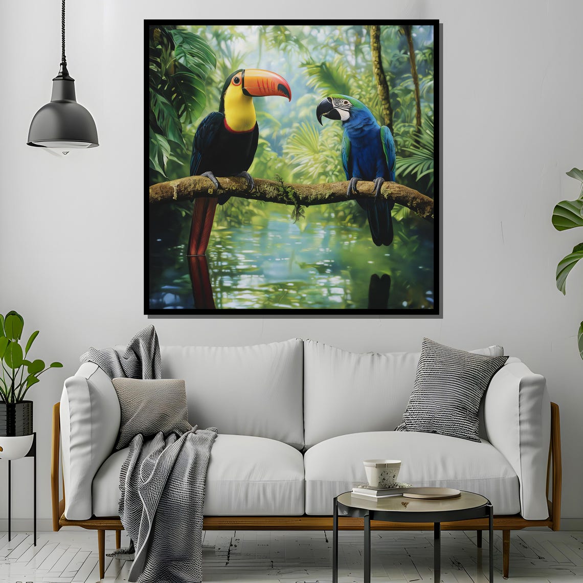 Toucan and Macaw Tropical Birds Art Print - Image 2