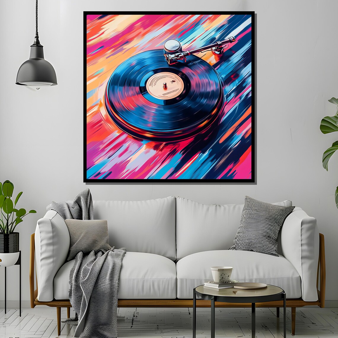 Vinyl Record Turntable Art, Retro Music Poster - Image 2