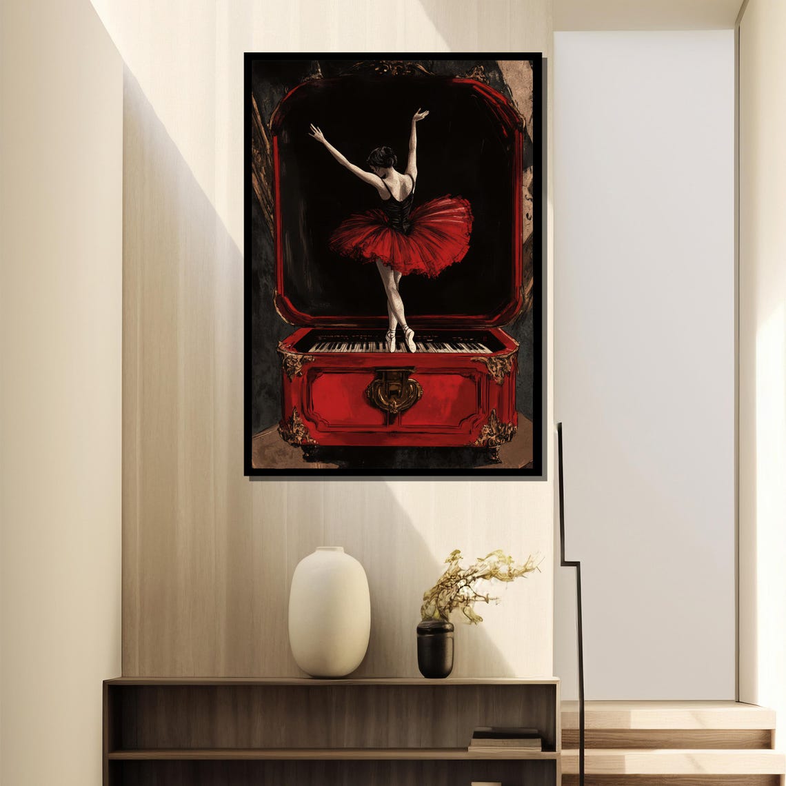 Victorian Music Box Ballerina Art Print - Image 2