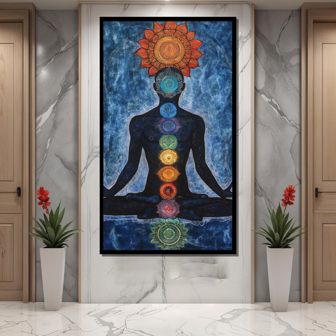 Chakra Meditation Poster, Spiritual Energy Centers - Image 2