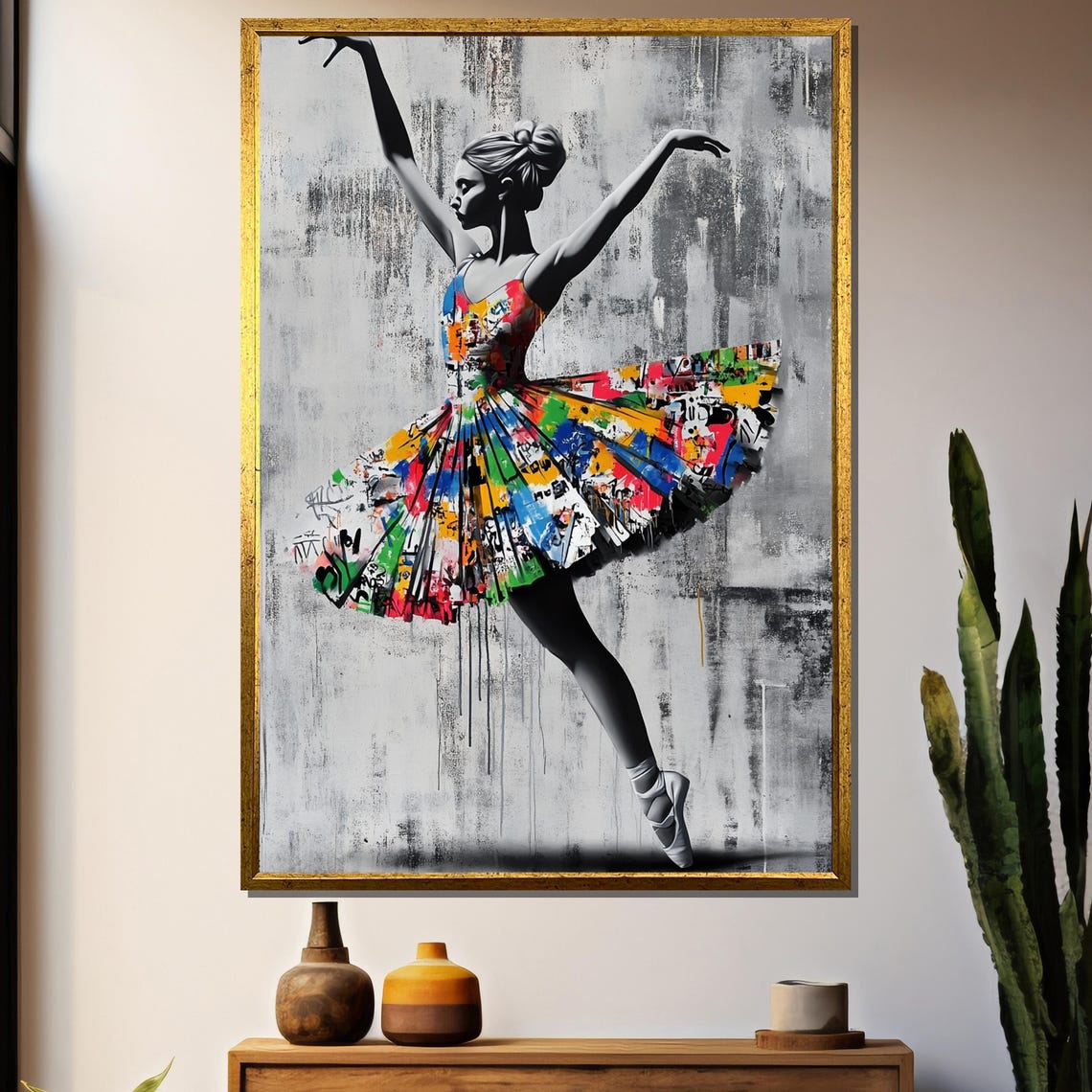 Graffiti Ballerina - Traditional Travel Poster