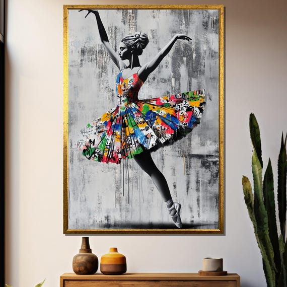 Graffiti Ballerina - Traditional Travel Poster