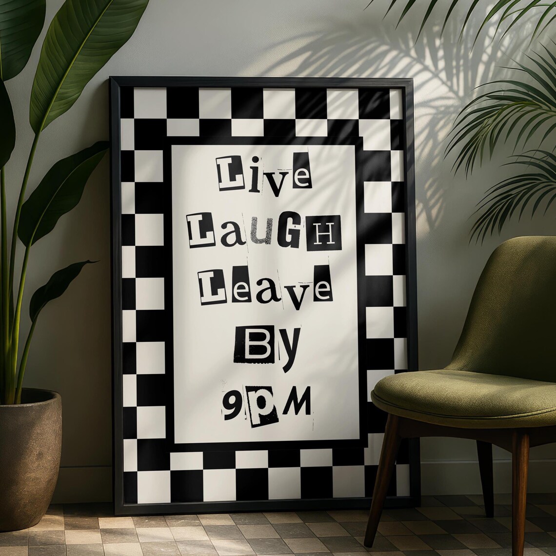 Live Laugh Leave Unwelcome Quotes Hallway Wall Art