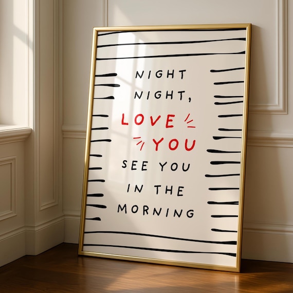 See You In The Morning Funny Bedroom Art Print