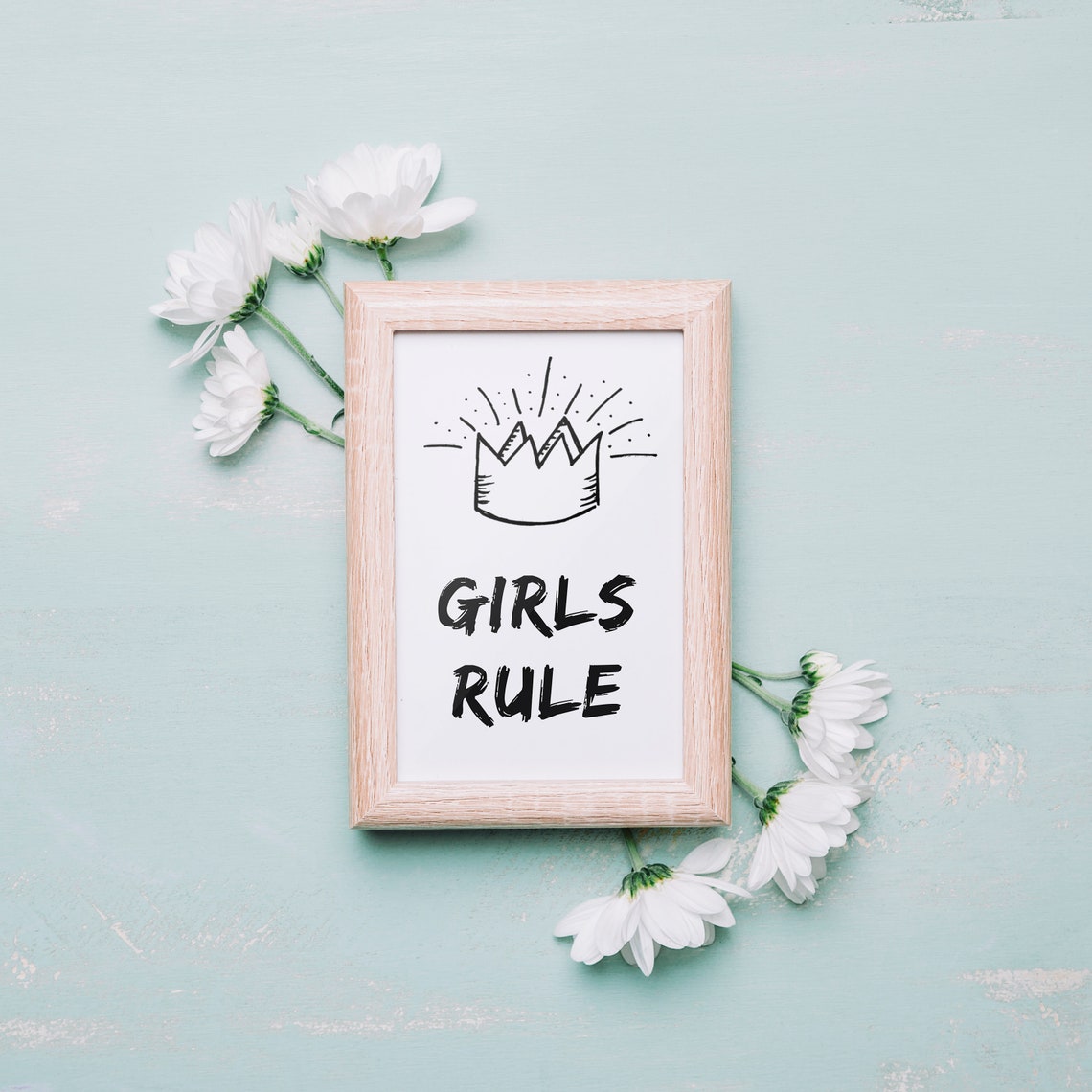 Girls Rule Print Dorm Room Decor Dorm Room Wall Art Girls Rule Poster College Dorm Girl Girl Power Girl Room Decor Girl Room Prints - Image 2