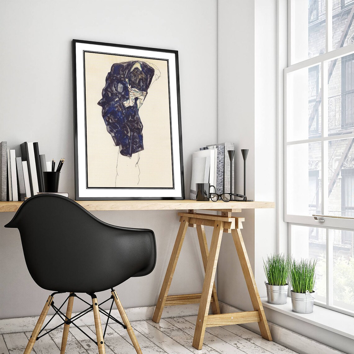 Egon Schiele Herabgebeugter Otto Benesch Art Print - Image 3