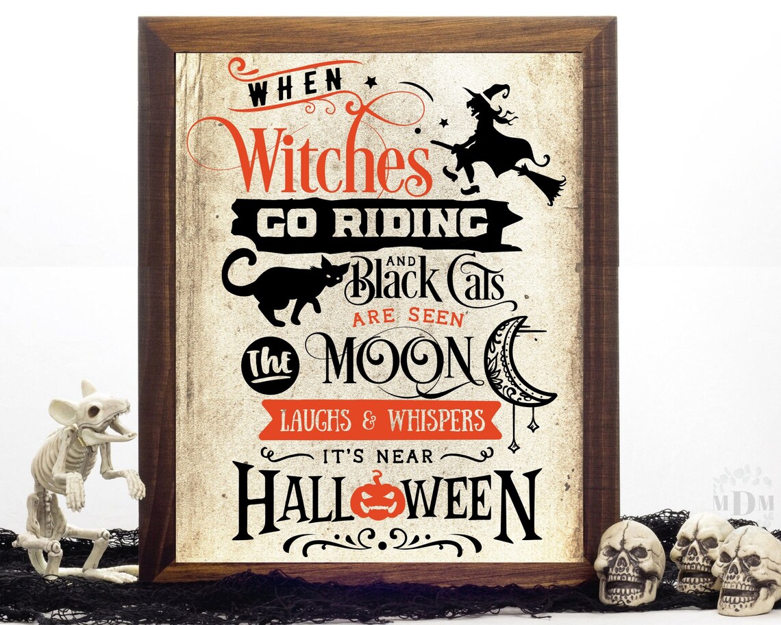 Halloween Book Page Print, Vintage Halloween Decor - Image 4