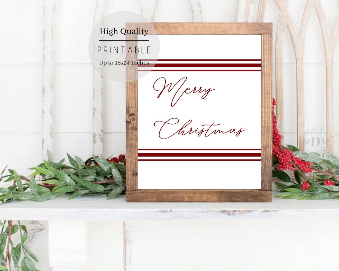 Christmas Christmas Decor Merry Christmas Sign Holiday Sign Christmas Poster Christmas Print Farmhouse Christmas Sign - Image 4