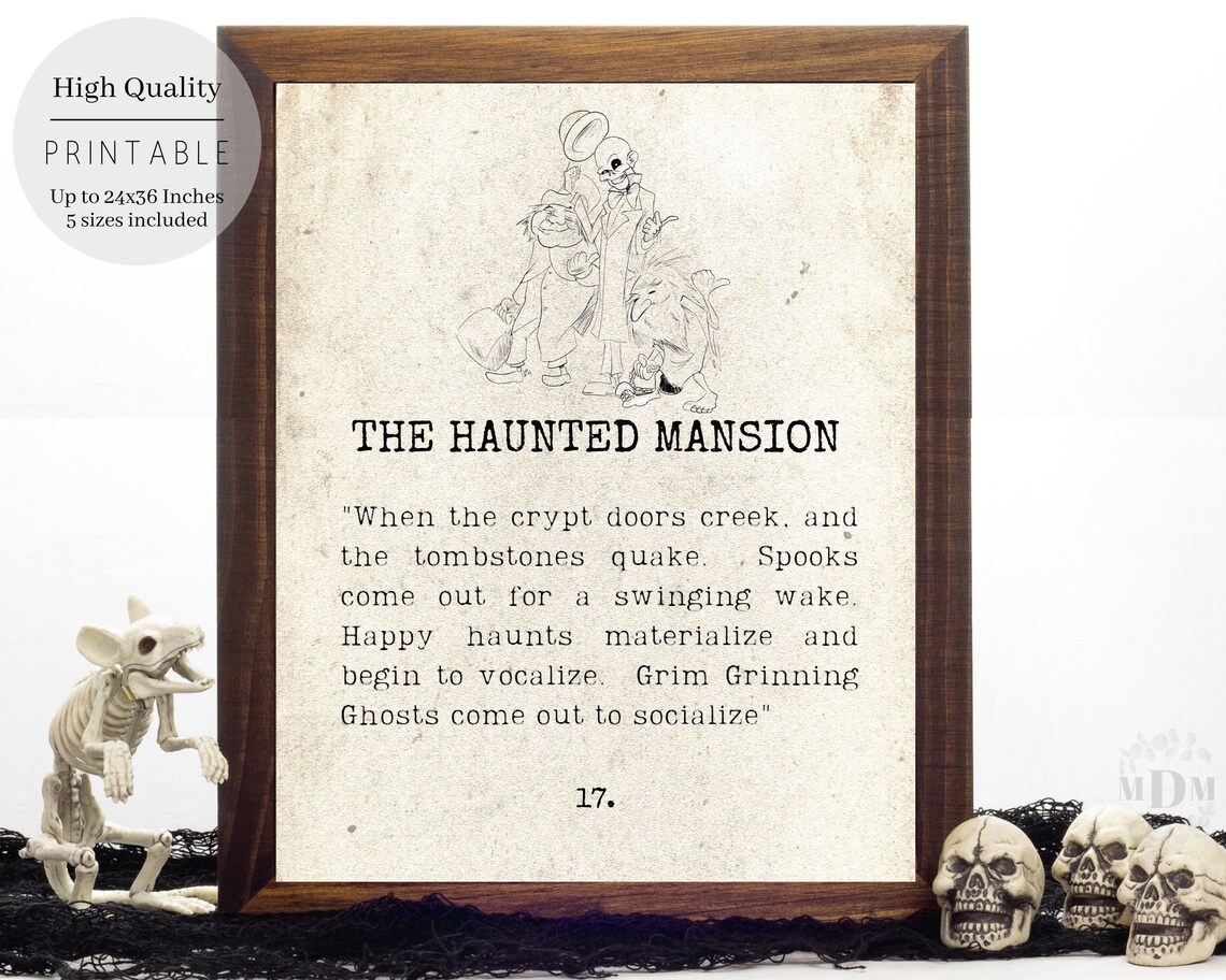 Halloween Haunted Mansion Grim Grinning Ghosts Art Print - Image 4