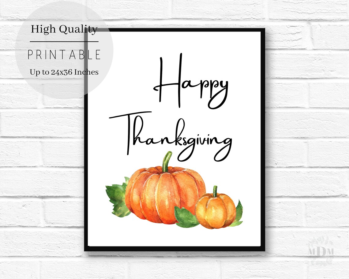 Thanksgiving Wall Art, Fall Home Decor Print - Image 2