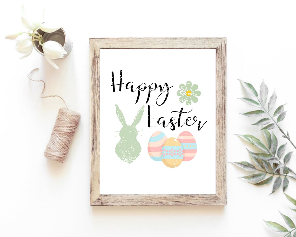 Happy Easter, Easter Bunny Farmhouse Decor