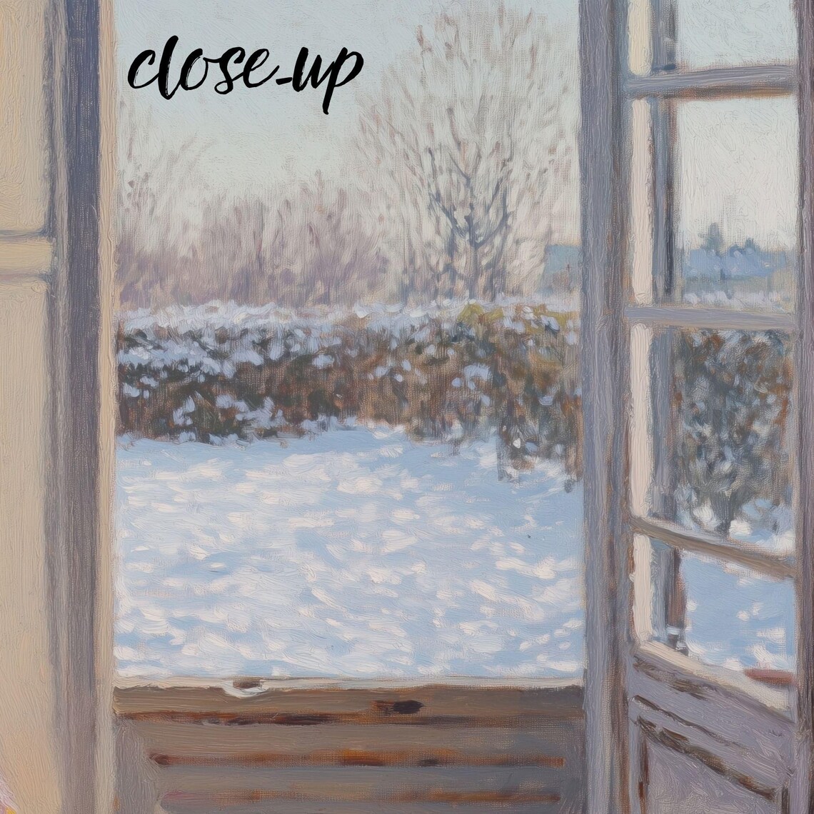 Siamese Cat with Teapot by Open French Doors Overlooking a Snowy Garden Poster - Image 3