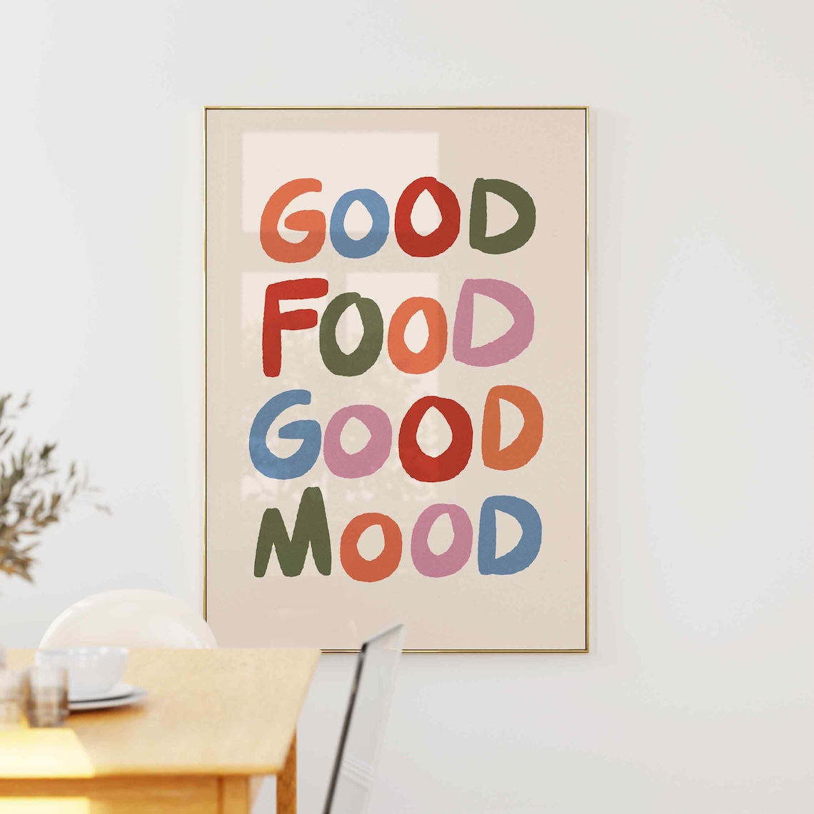 Good Food Good Mood Retro Kitchen Art Print - Image 5