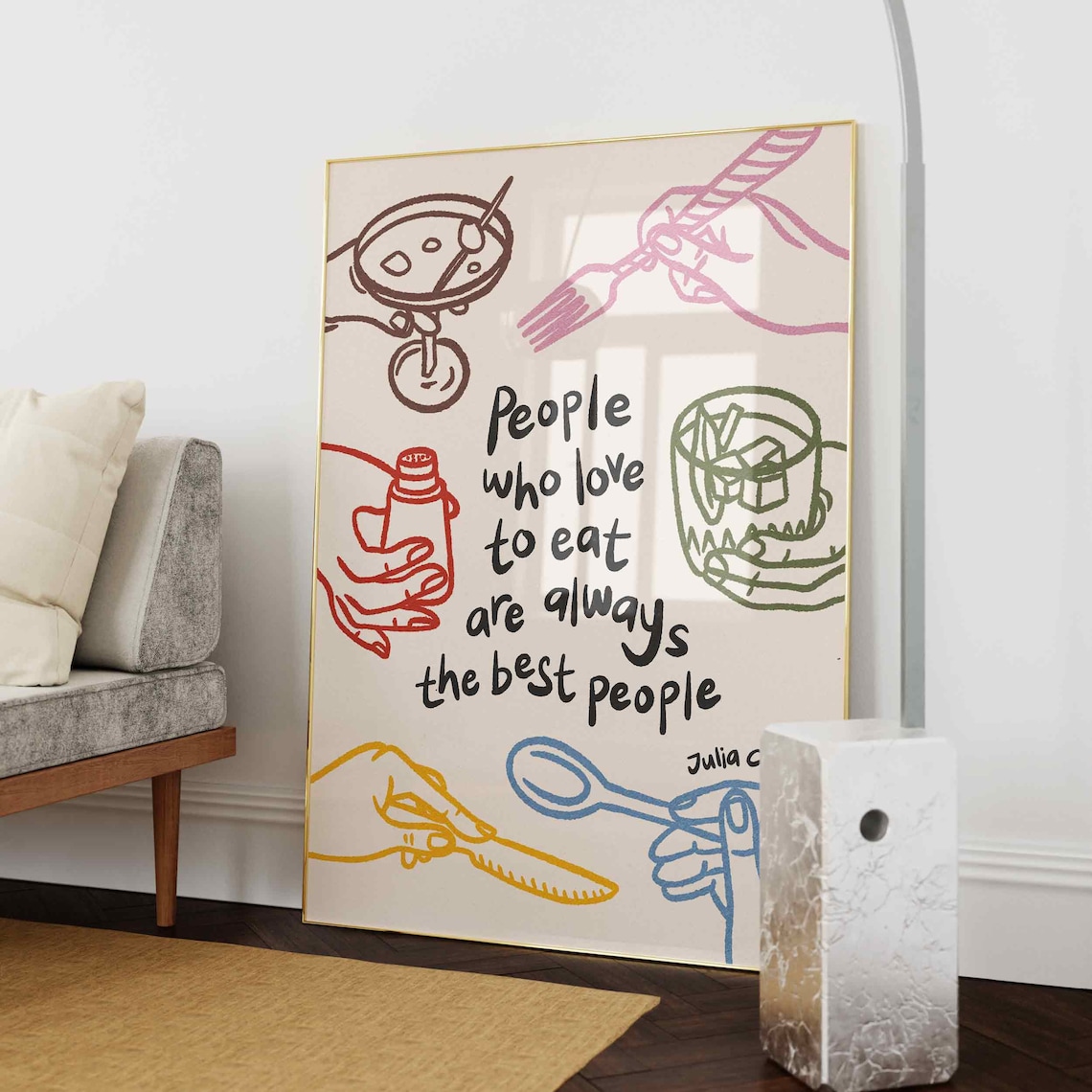 Julia Child Quote Poster, Funky Kitchen Sayings - Image 2