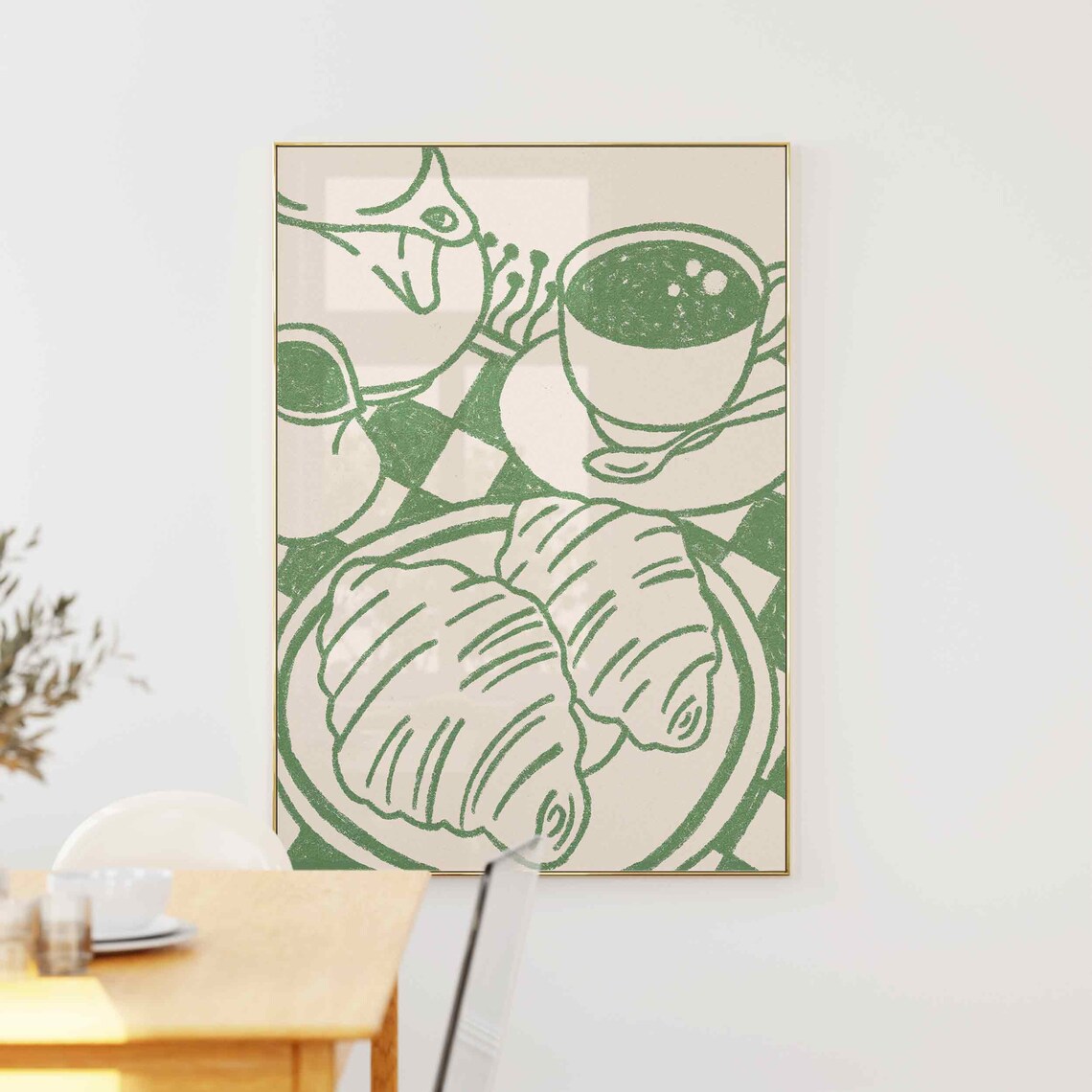 Coffee Cafe Print, French Paris Retro Kitchen Poster