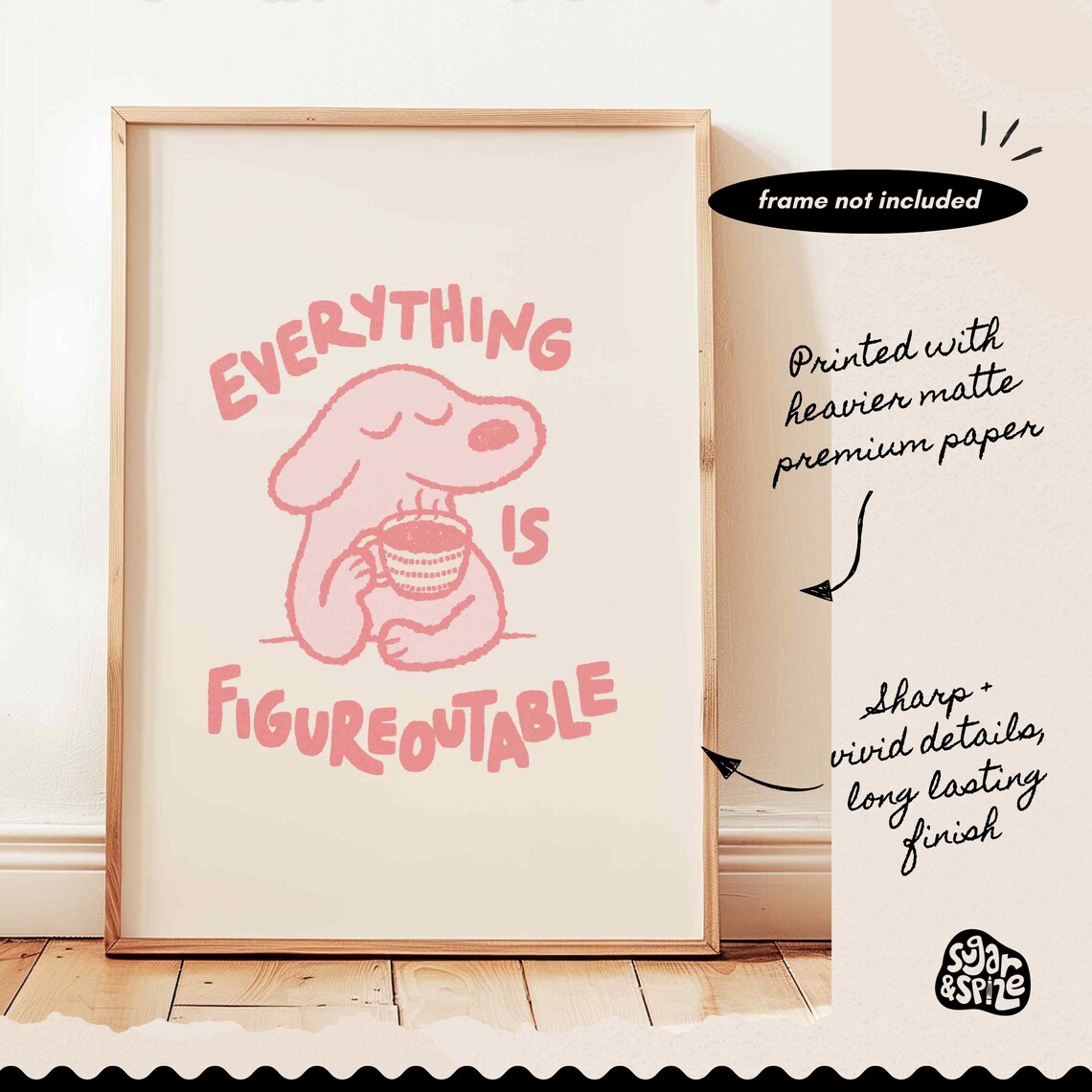 Everything Is Figureoutable Dog Art Print - Image 4