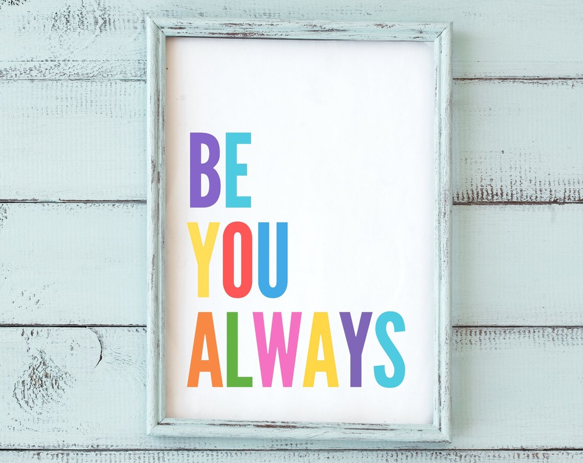 Children's Positive Quote, Rainbow Classroom Art Print