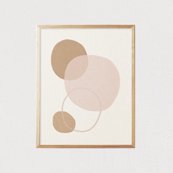 Abstract Art Shapes Neutral Art Print Neutrals Mid Century Modern Wall Art Minimalist Geometric Interior Decor Download16x20