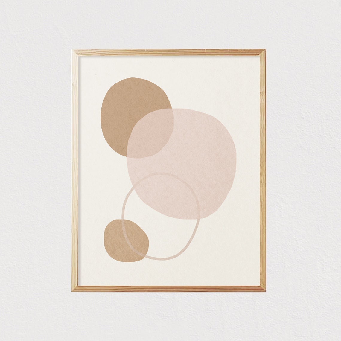 Abstract Art Shapes Neutral Art Print Neutrals Mid Century Modern Wall Art Minimalist Geometric Interior Decor Download16x20