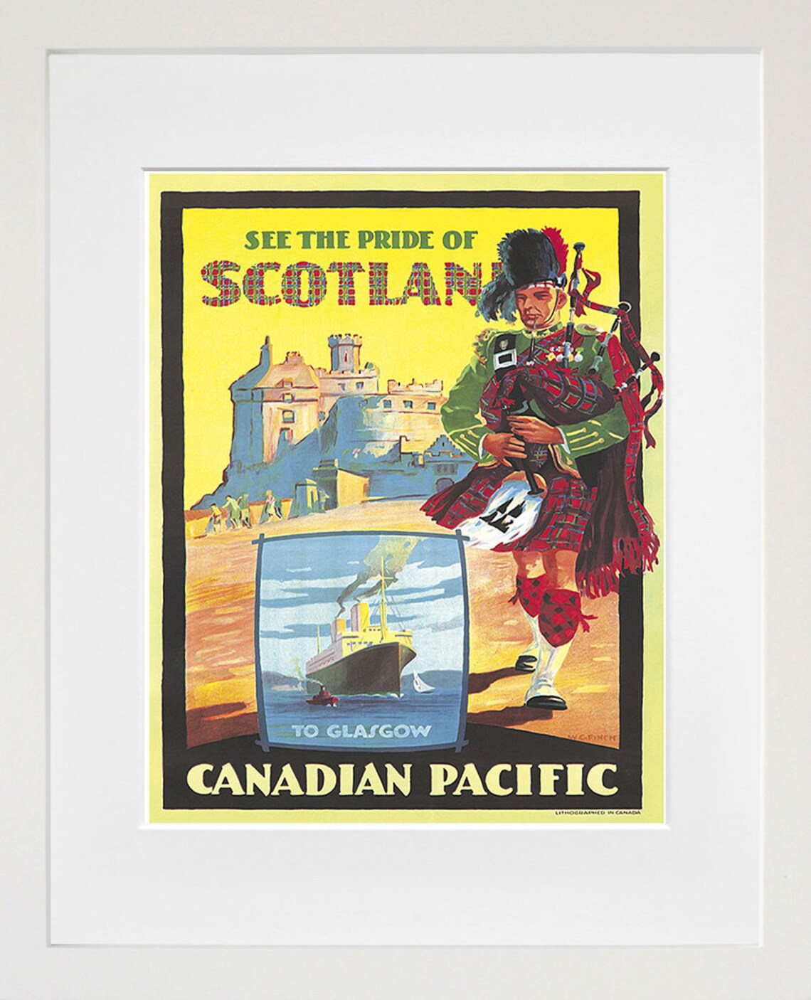 Scotland Travel Poster, Scottish Home Decor