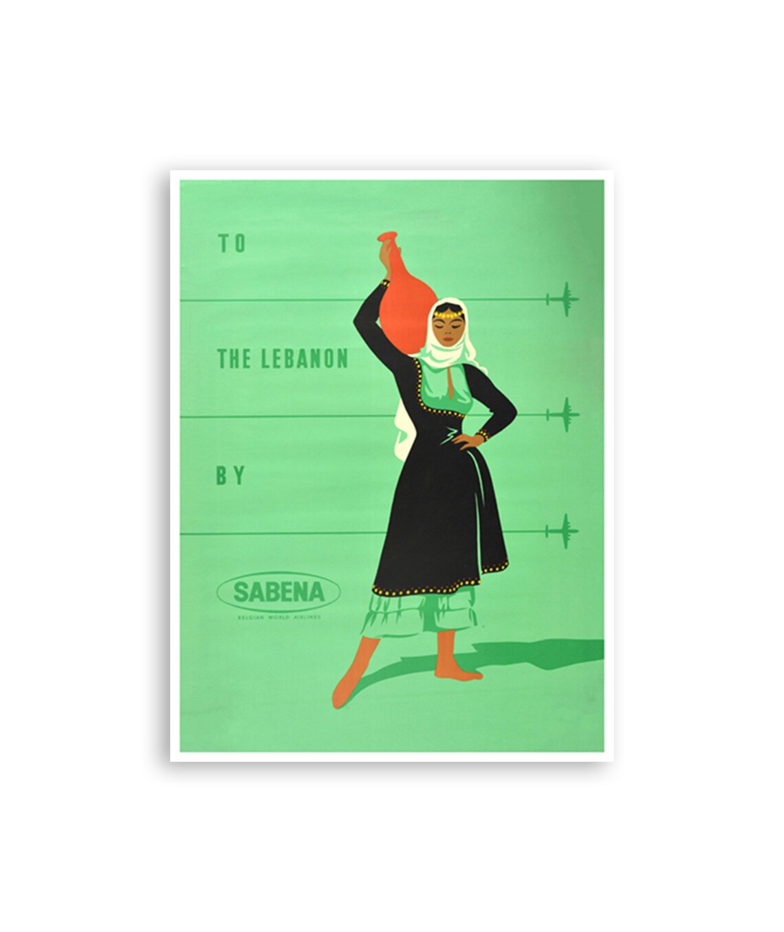 Lebanon Vintage Travel Print, Home Decor Poster