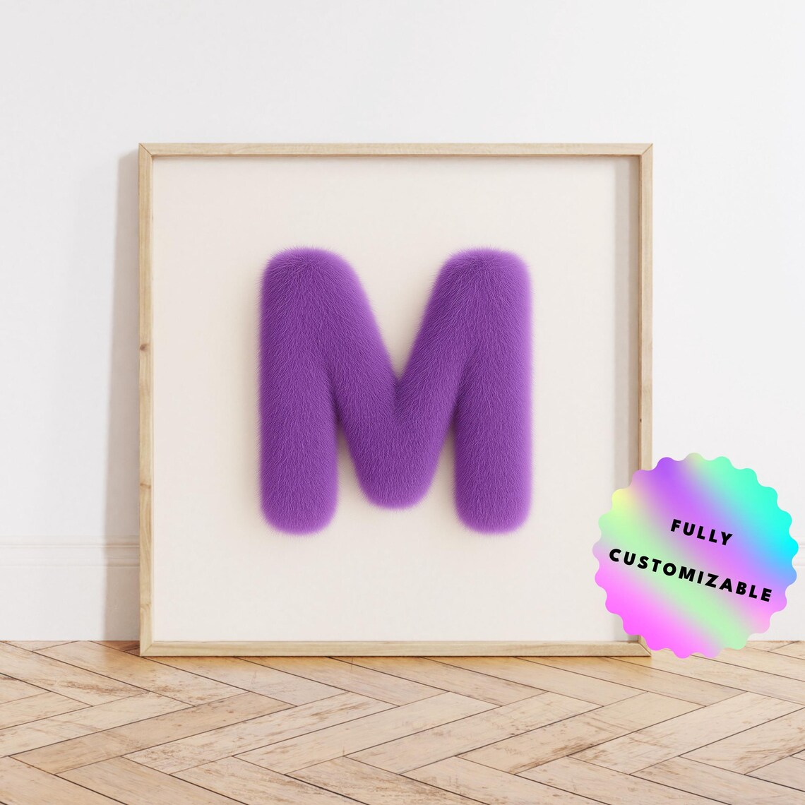 Custom Letter Wall Art, Personalized Typography