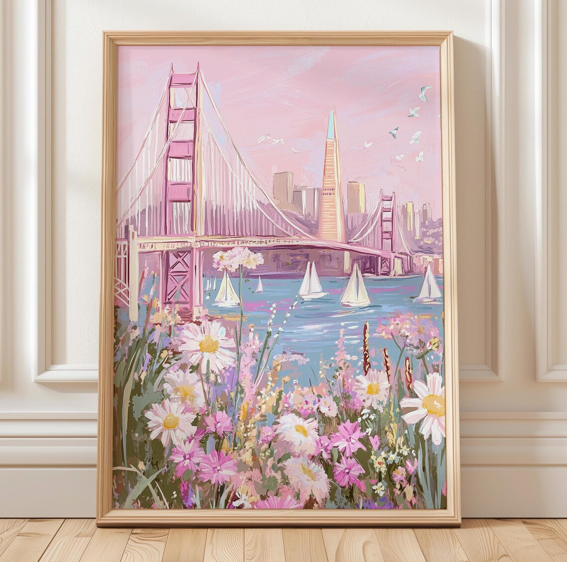 San Francisco Golden Gate Bridge, Coastal Travel Poster