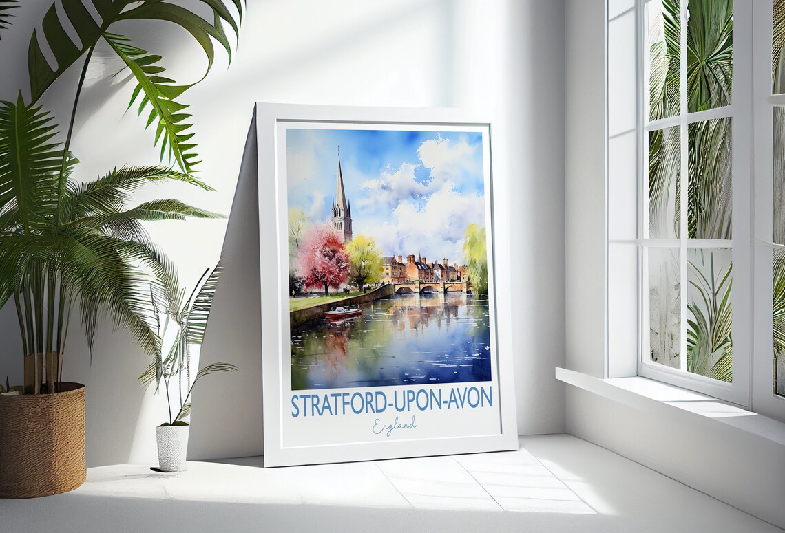 Stratford Upon Avon Travel Poster, England Art Print - Image 3
