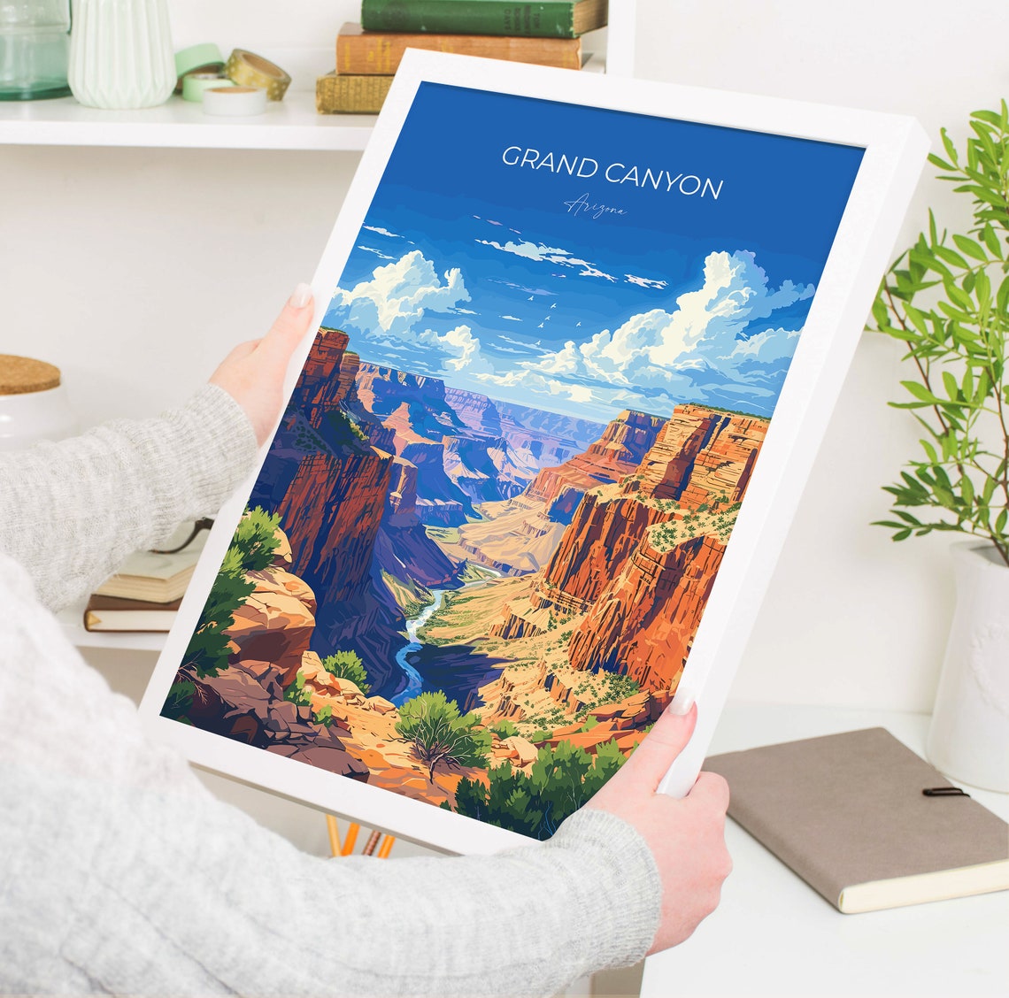 Grand Canyon Travel Print Wall Art Travel Poster Of Grand Canyon Grand Canyon Art Lovers Gift Arizona Usa Travel Art - Image 5