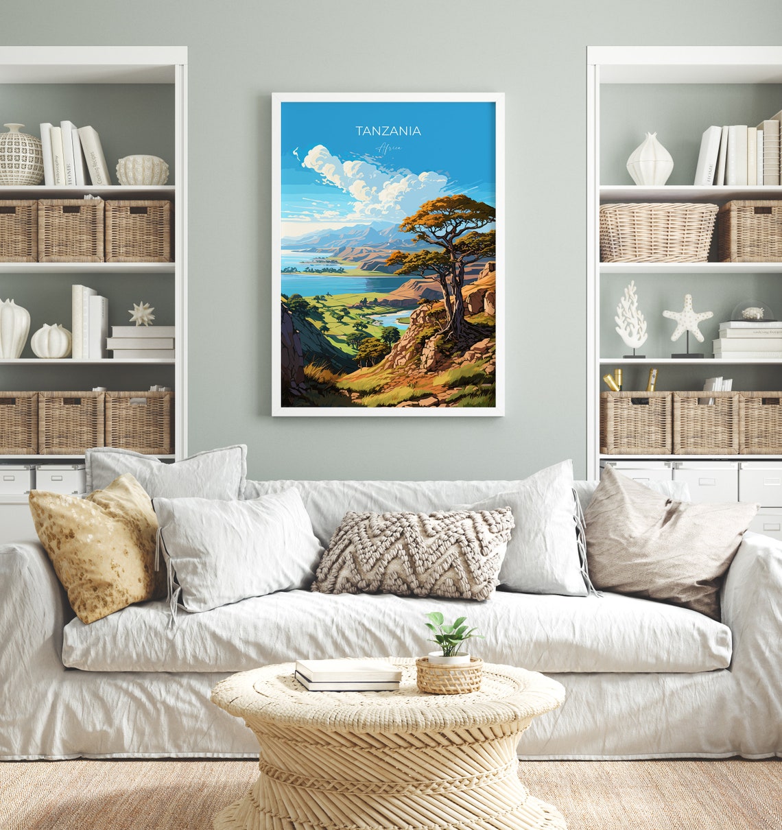 Tanzania Travel Print Travel Poster Of Tanzania Tanzania Gift Tanzania Sunset Africa Africa Art Lovers Gift Wall Art Print - Image 4