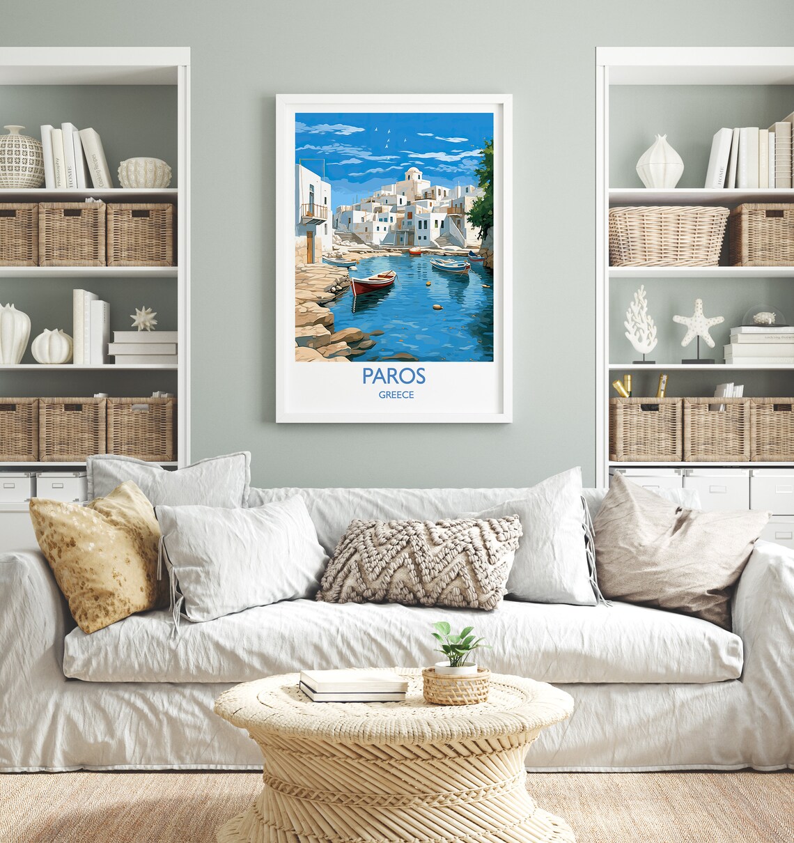 Paros Travel Poster, Greek Islands Art Print - Image 4